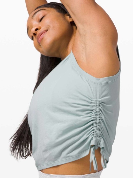lululemon athletica Tops - Lululemon Cinch It Up Tank Top in Hazy Jade no size tag, but fits a 6/8
